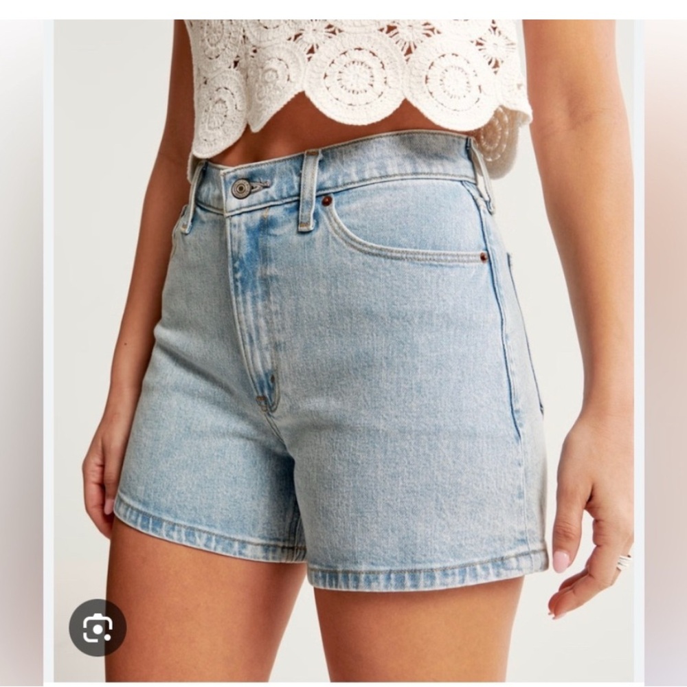 Abercrombie & Fitch Light Blue Denim Jean Shorts